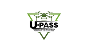 U-PASS (Unmanned Pilots Association for Safety and Standards) logo, a partner organization featured on Farm-i-tude's homepage